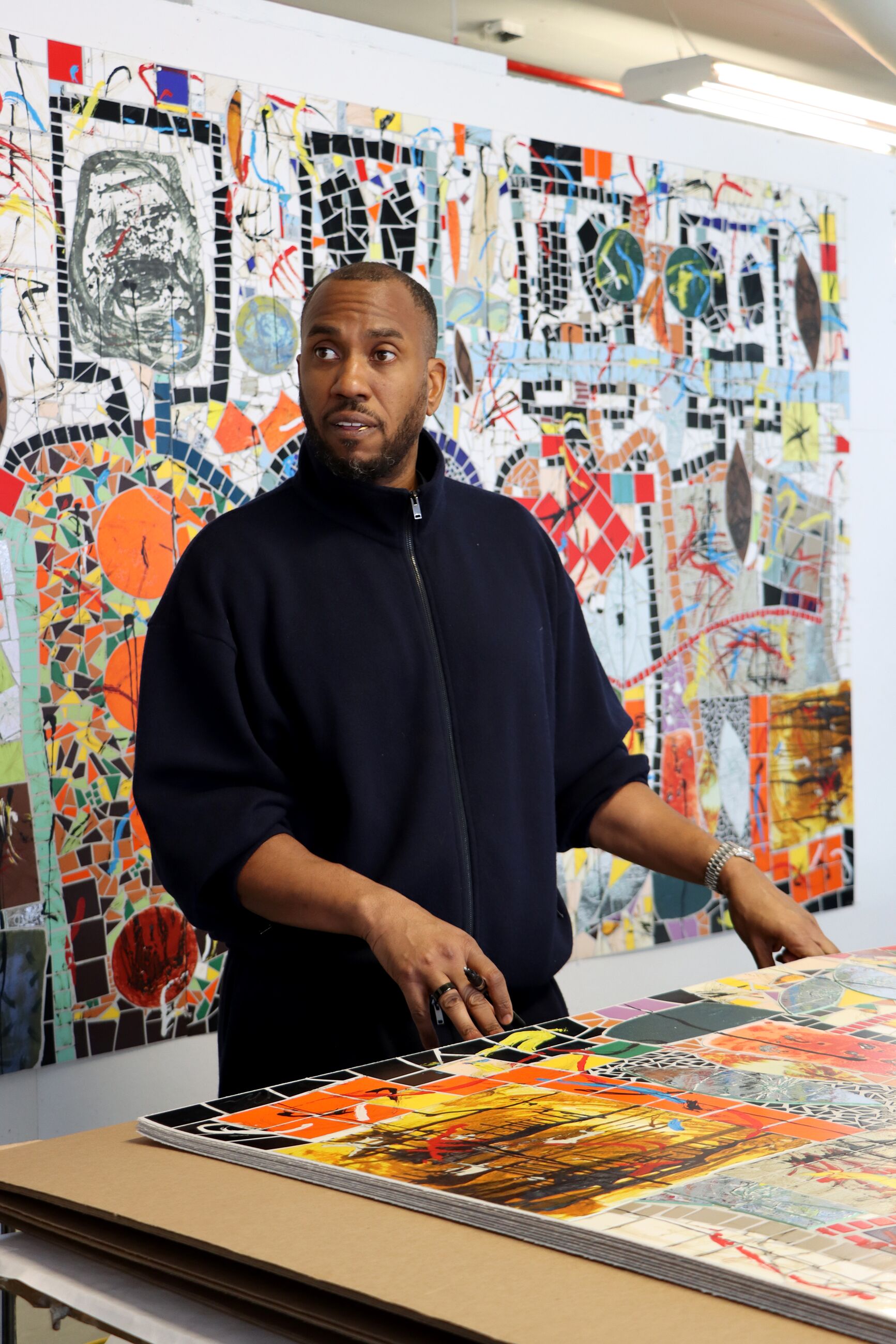 Rashid Johnson: Black and Blue Exhibition Poster – David