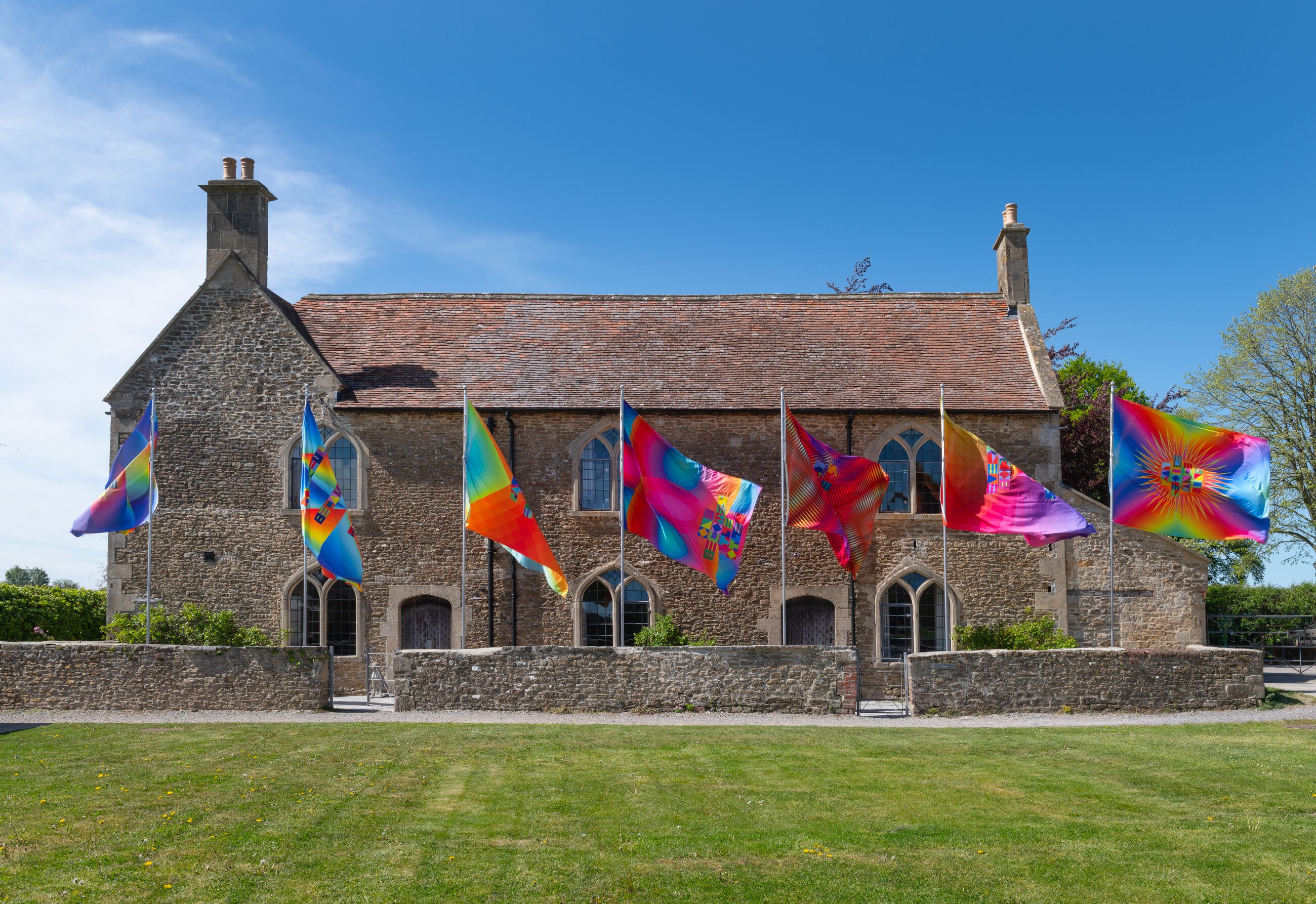 Image for exhibition titled Jeffrey Gibson’s Flags