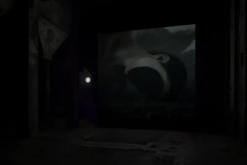 Thumbnail image for press titled Pierre Huyghe: Liminals review – terrifying quantum visions in a notorious Berlin club take seeing beyond believing