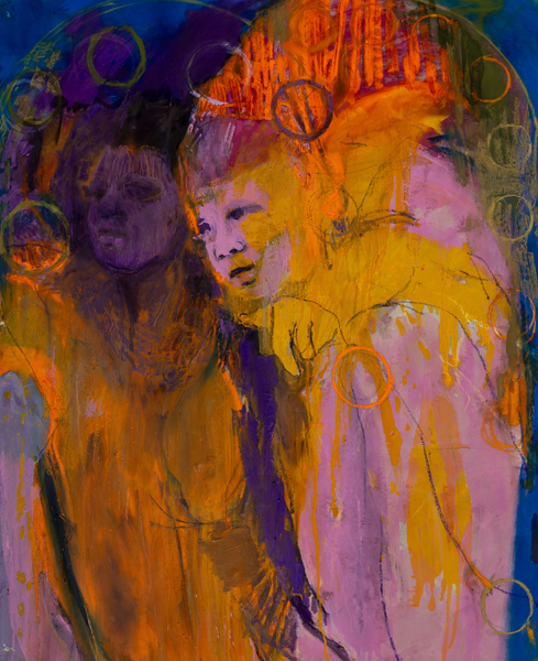 Christina Kimeze  
Carnival
2025
Oil, pastel and oil stick on suede matboard
102 x 81 cm / 40 1/8 x 31 7/8 inches