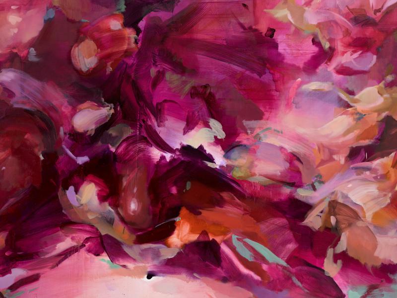 She Herself is a Haunted House      (detail)
2023
Oil on linen
160 × 275 cm / 63 × 108 1/4 inches