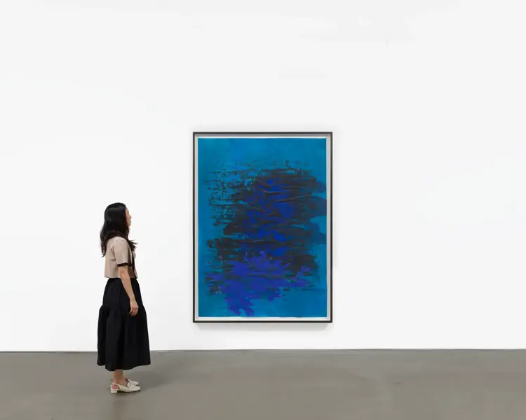 Thumbnail image for press titled A Cold Plunge Into Glenn Ligon’s Blue