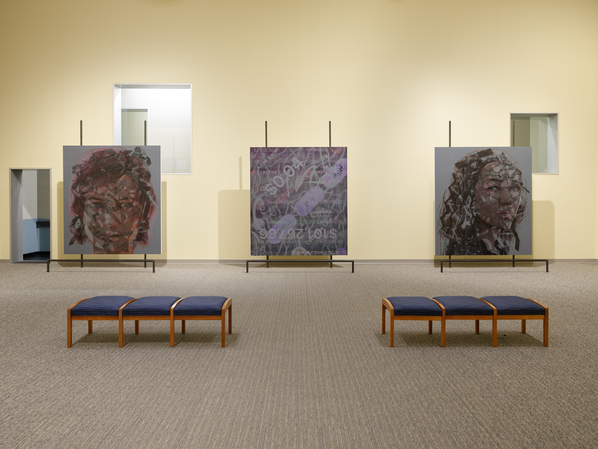 Installation view, ‘Avery Singer. run_it_back.exeˇ,’ Fundação de Serralves, Museu de Arte Contemporânea
