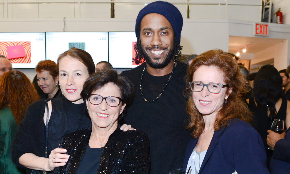 Ursula with Sandra Garger, Rashid Johnson and Manuela Wirth at the Swiss Institute, 2014