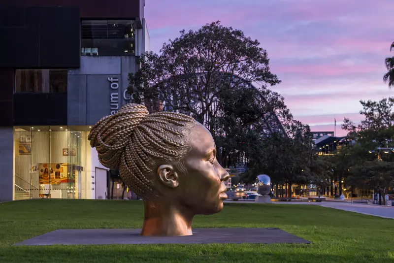 Thumbnail image for press titled A stunning 3-metre bronze statue has been unveiled on the edge of Sydney Harbour