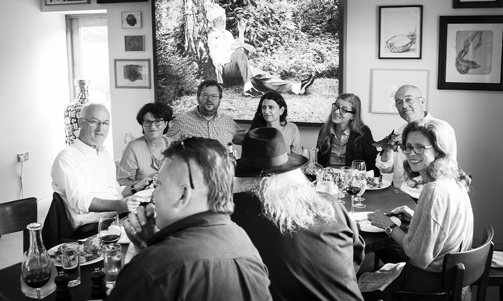 Ursula Hauser, Iwan Wirth, Rachel Khedoori, Björn Roth, Manuela Wirth, Oddur Roth, and others, Roth Bar & Grill, Hauser & Wirth Somerset, 2014. Photo: Bjarni Grímsson