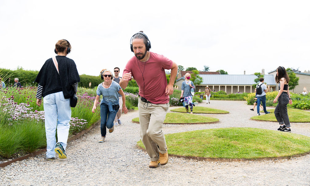 Charlotte Spencer ‘Walking Stories,’ Immersive Audio Walks, Hauser & Wirth Somerset, 2019. Photo: Clare Walsh