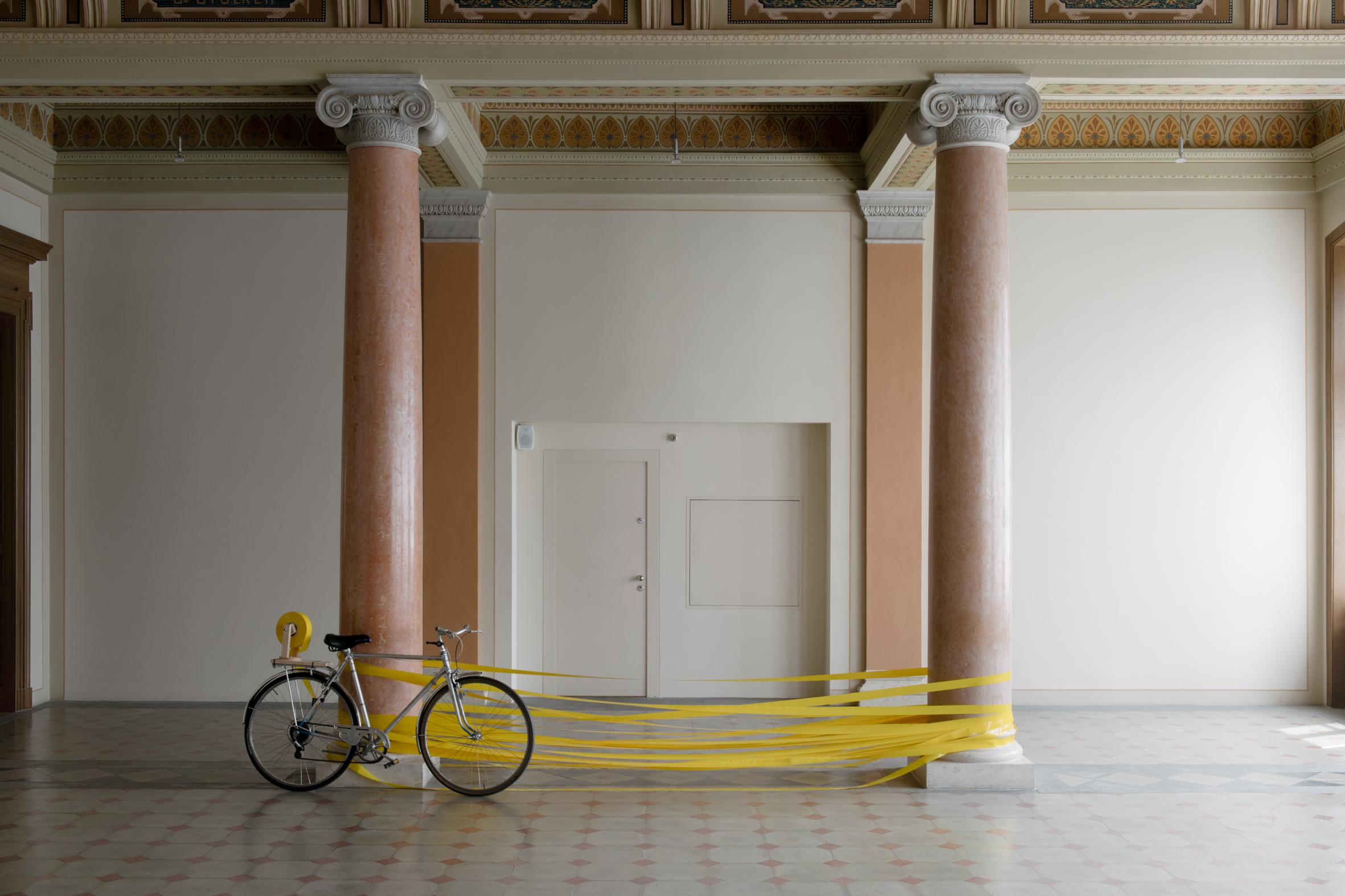 Installation view, 'Roman Signer. Spuren', Kunstmuseum St. Gallen, Switzerland