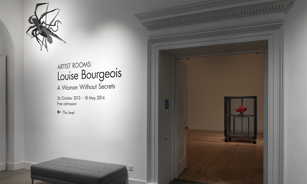 Installation view, ‘ARTIST ROOMS. Louise Bourgeois: A Woman Without Secrets,’ Scottish National Gallery of Modern Art, Edinburgh, UK, 2013 – 2014 (AP exhibited). Photo: Marcus Leith