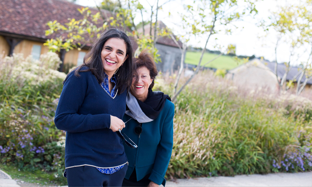 Ursula with Bharti Kher in Somerset, 2018