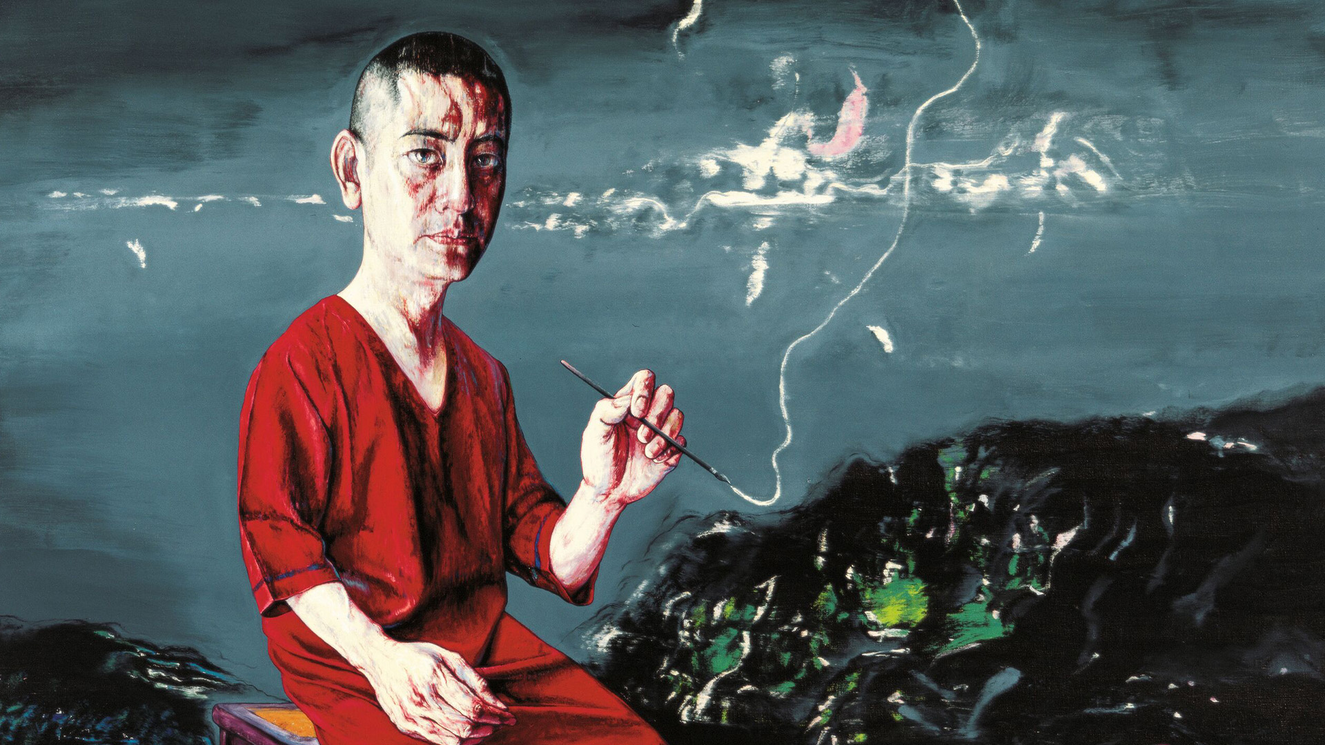 Zeng Fanzhi, Self-portrait 09-8-1,200x200cm