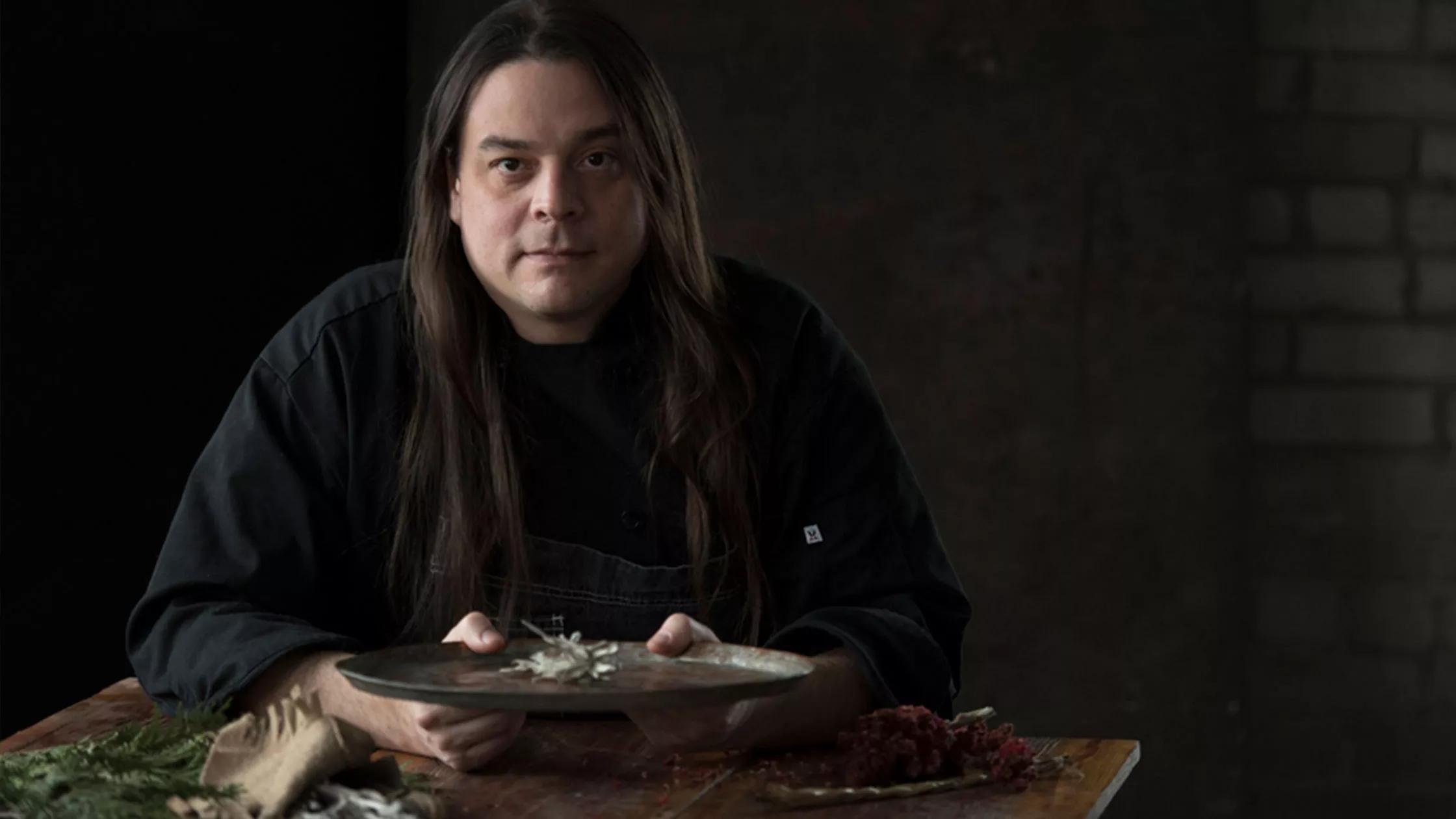 Hero image for event titled Tasting and Talk: Native Cuisines with Sean Sherman of the Sioux Chef