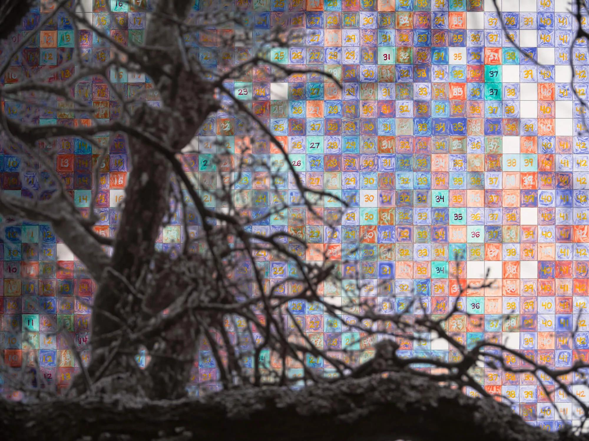 Hero image for exhibition titled Numbers and Trees: London Series 2, Tree #5, Falcon Highwalk