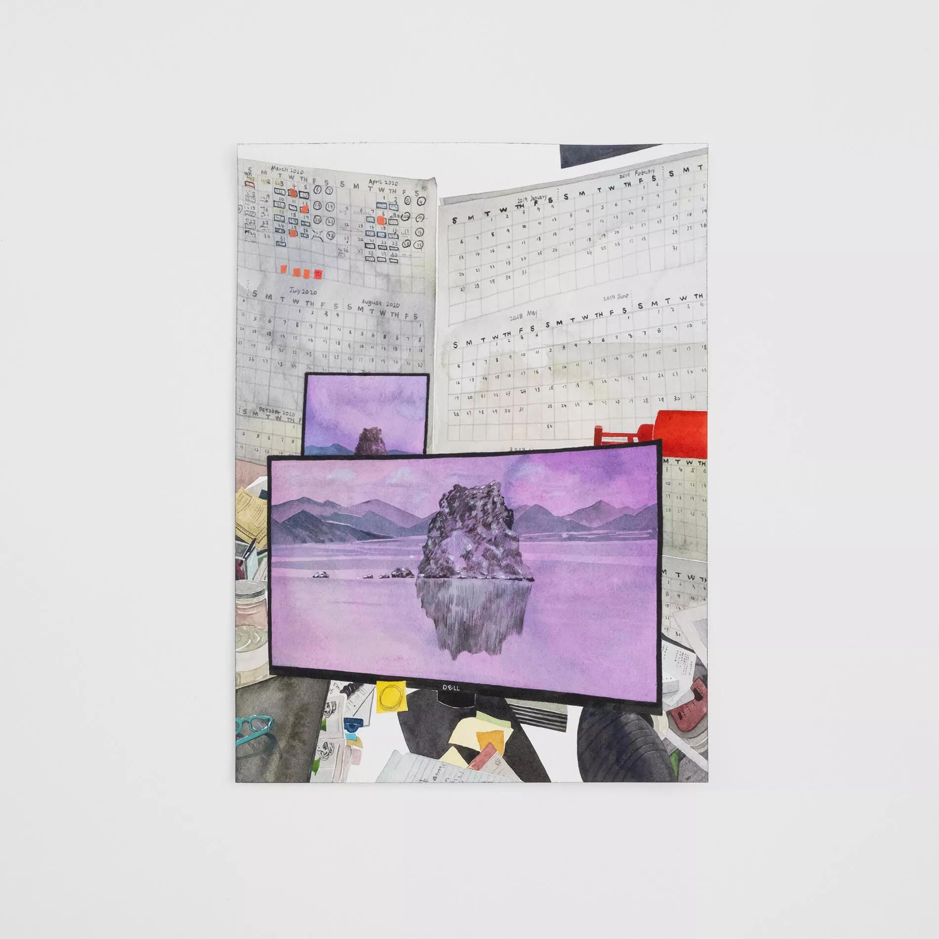 Thumbnail image for exhibition titled The Quiet Landscape View from Claudia’s Desk