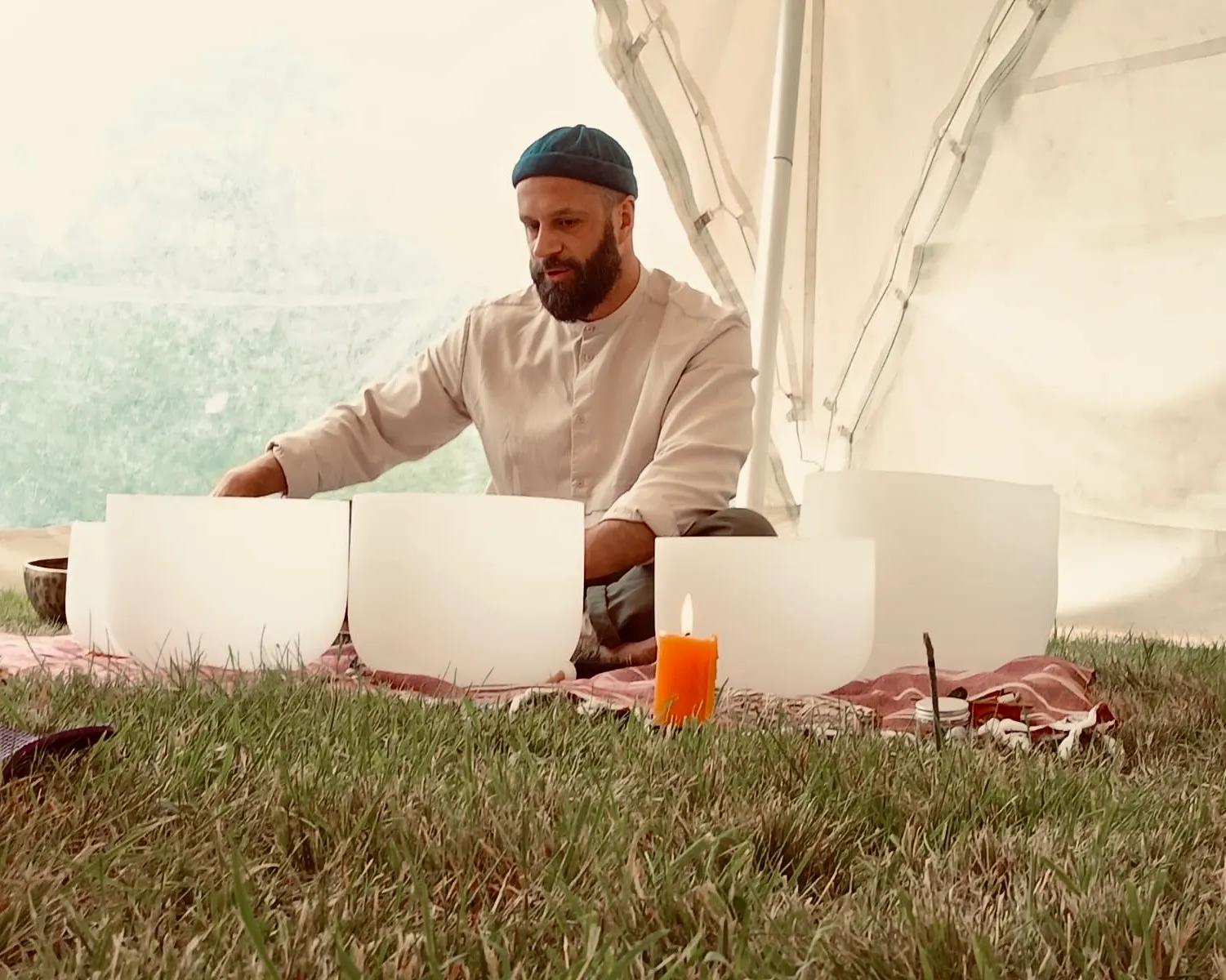 Hero image for event titled Sound Bath with Healing Tones