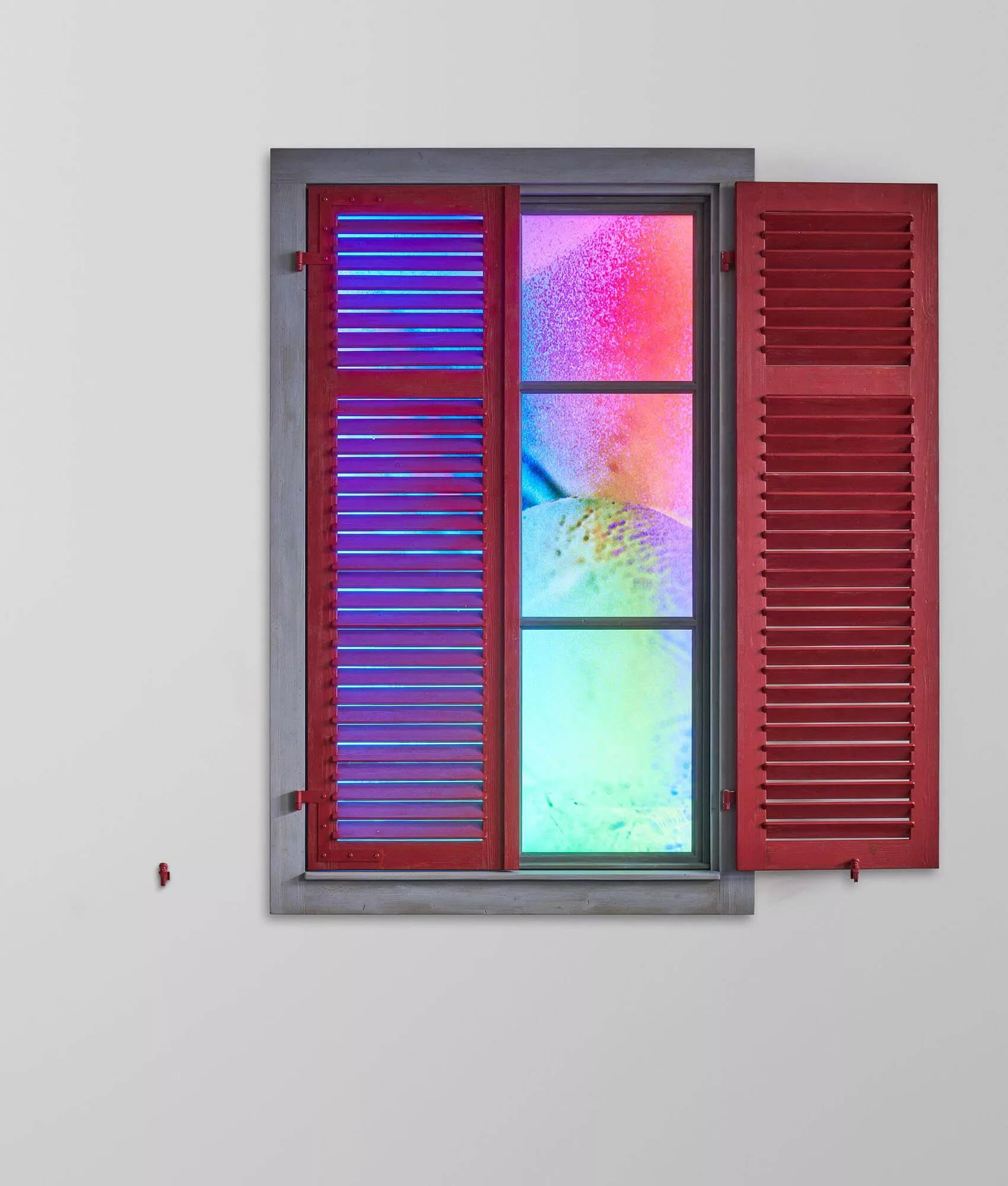 Thumbnail image for exhibition titled Peeping Freedom Shutters for Linda Malnati (Apollomat vertical screen PFS_A)