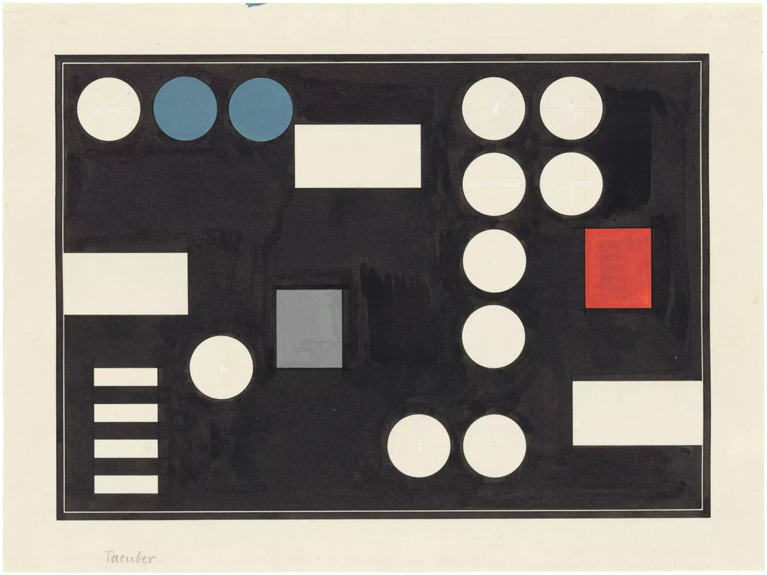 Thumbnail image for exhibition titled Composition à rectangles et cercles <br>(Composition with rectangles and circles)