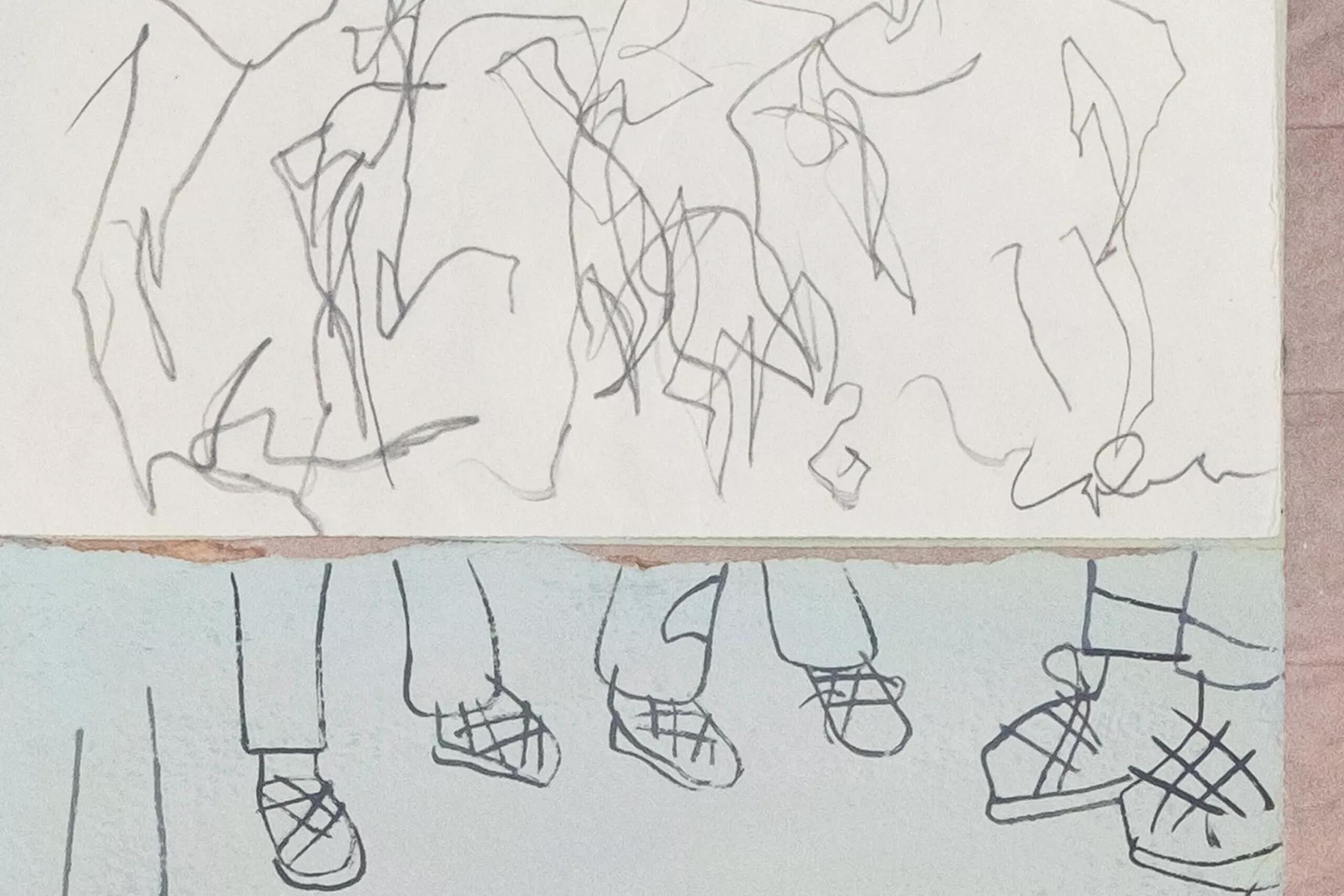 Thumbnail image for exhibition titled A Drawing Collabration with Shawn at End of the Day