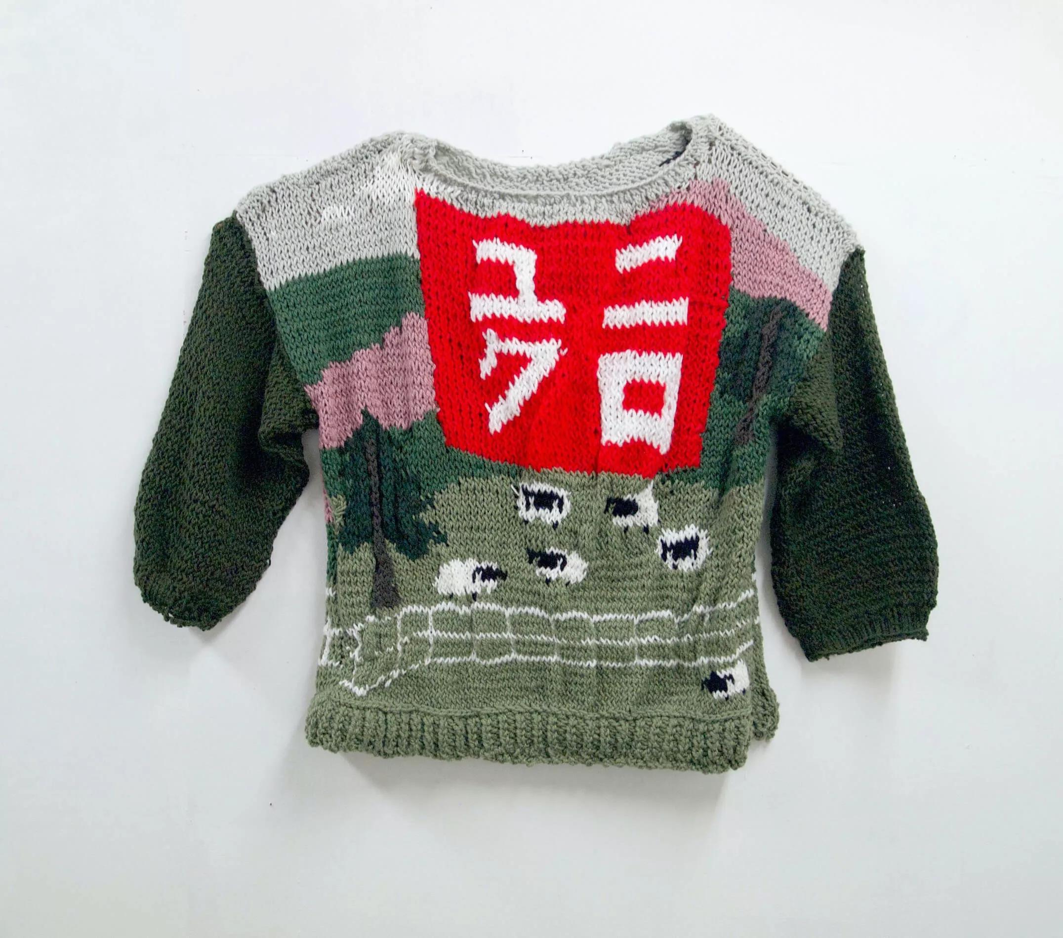 Image for exhibition titled hand-knitted sweater (UNIQLO)