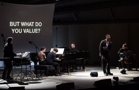 Thumbnail image for event called In Performance: American Modern Opera Company responds to ‘DEMENTED WORDS   Jenny Holzer’
