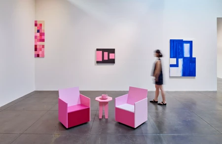 Thumbnail image for event called Exhibition Walkthrough of ‘Mary Heilmann. Memory Remix’ with Terry R. Myers