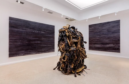 Thumbnail image for news titled Mark Bradford at the Venice Biennale reviewed by Artnet