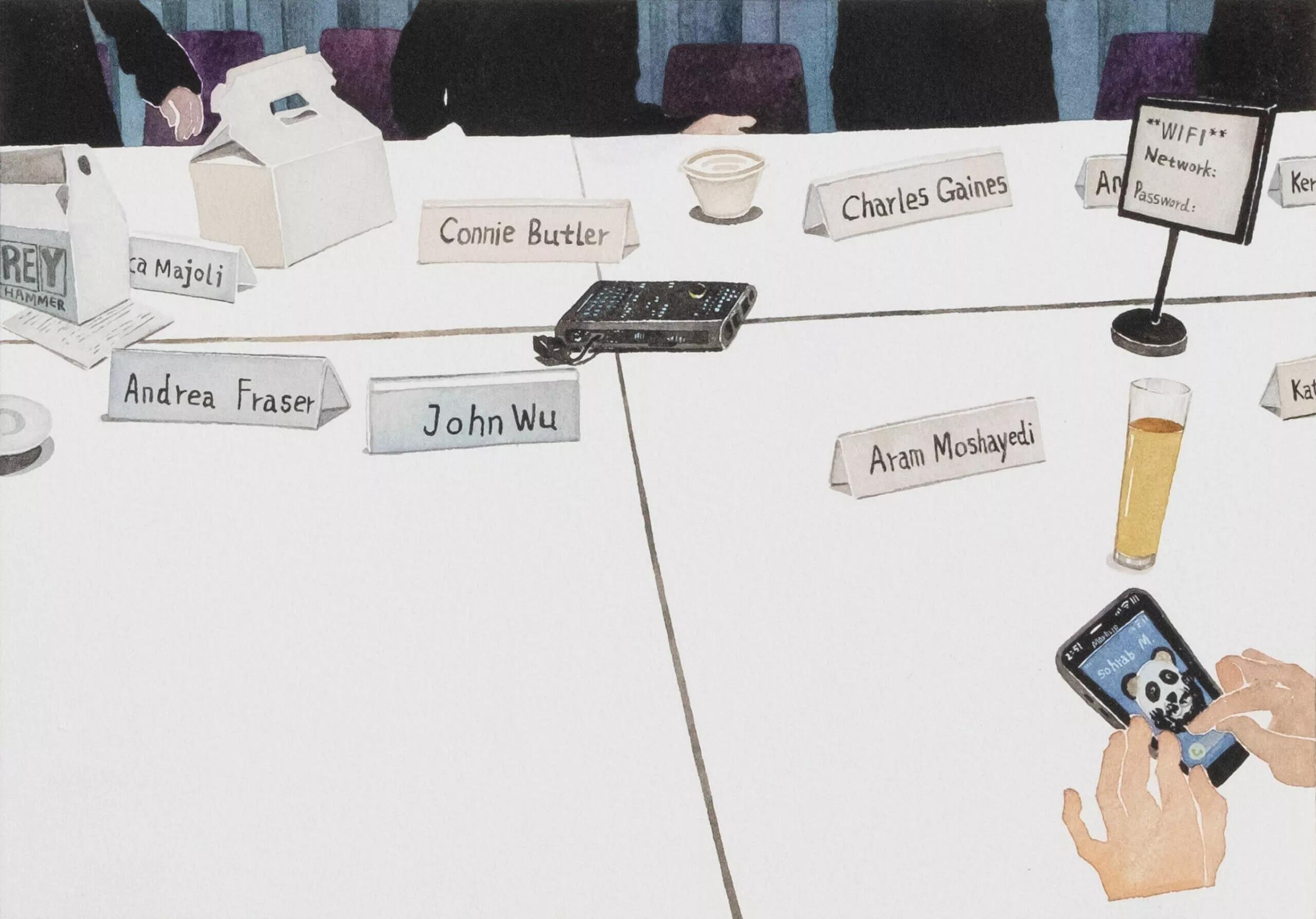 Thumbnail image for exhibition titled A Meeting About To Start