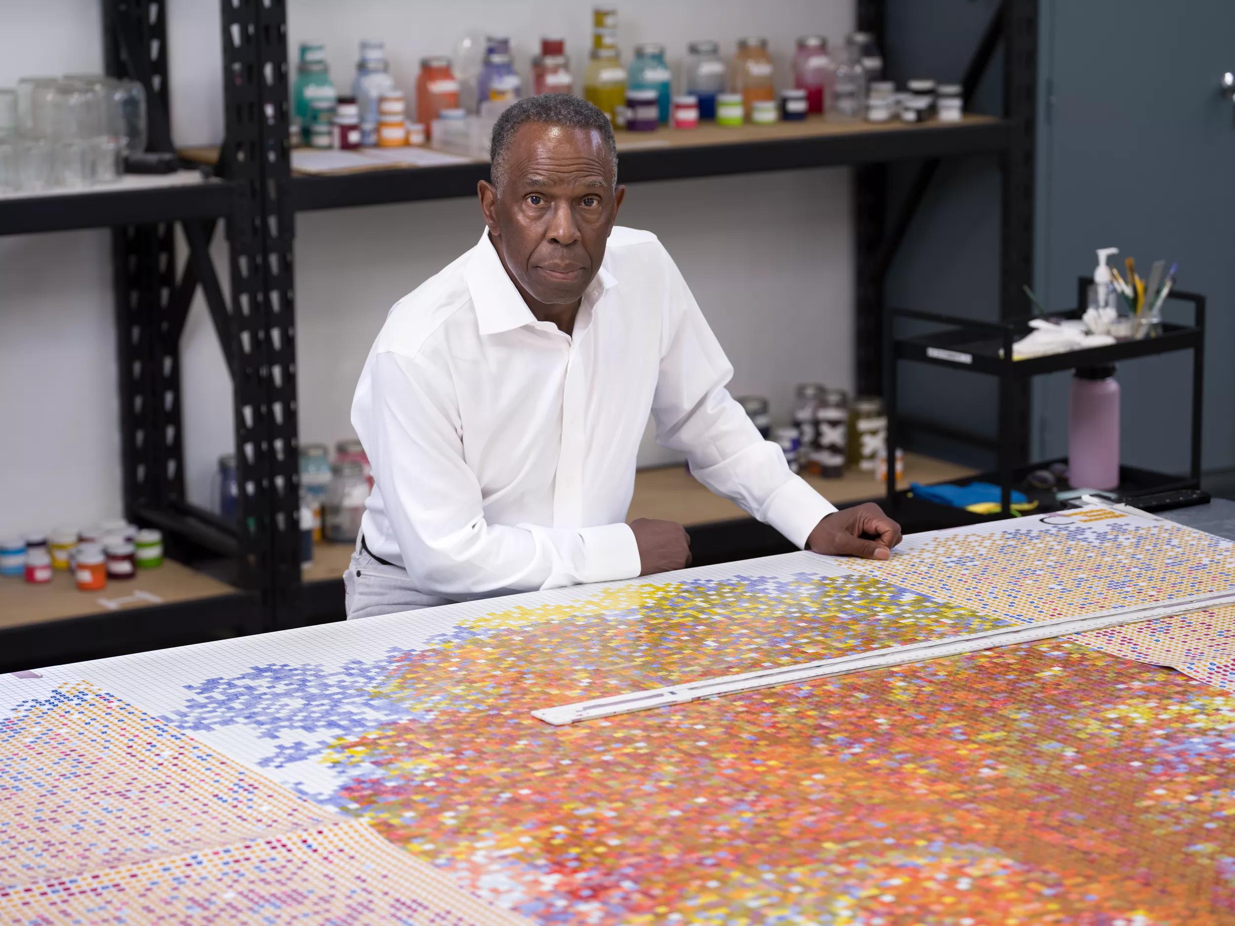 Hero image for article titled Teachers’ Notes: ‘Charles Gaines. Multiples of Nature, Trees and Faces’