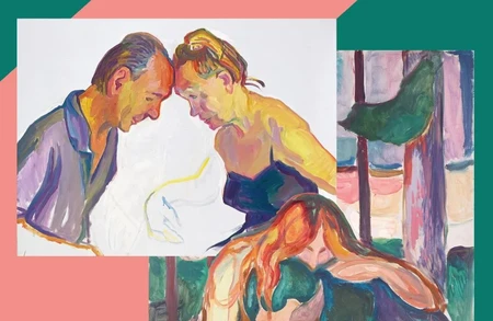 Thumbnail image for exhibition titled Maria Lassnig and Edvard Munch <br> Flow of Paint = Flow of Life