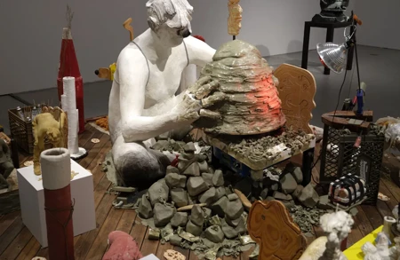 Thumbnail image for exhibition titled Nicole Eisenman and Edith Hammar<br>My Eyes Are Like Funnels, My Ass is a Hand