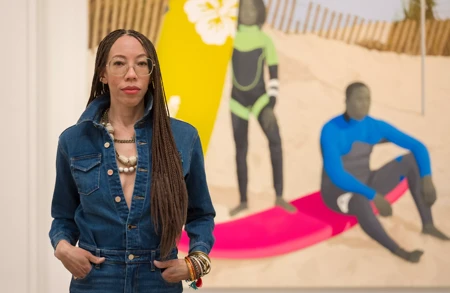 Thumbnail image for press titled How Amy Sherald’s paintings capture the spectacularly mundane moments of Black life