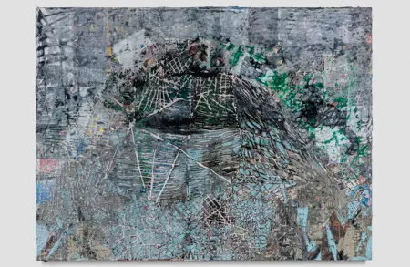 Thumbnail image for exhibition titled Mark Bradford <br> What are you doing in here