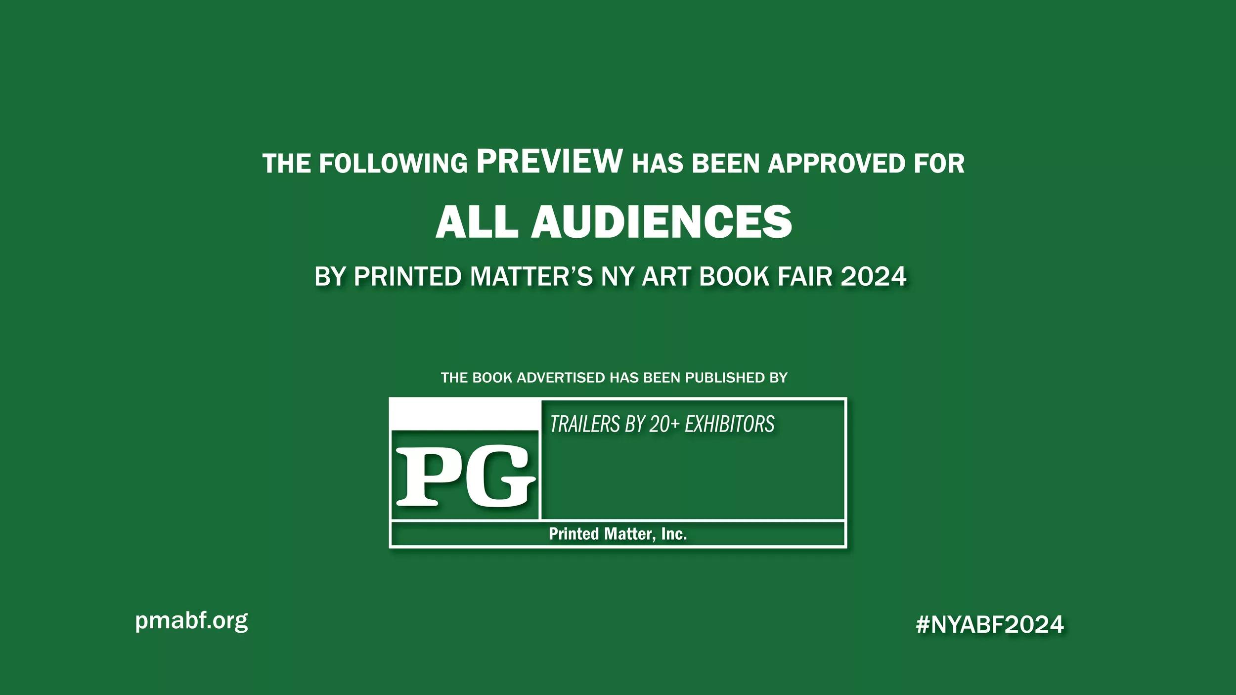 Hero image for event titled Screening: Printed Matter Book Trailers for NY Art Book Fair