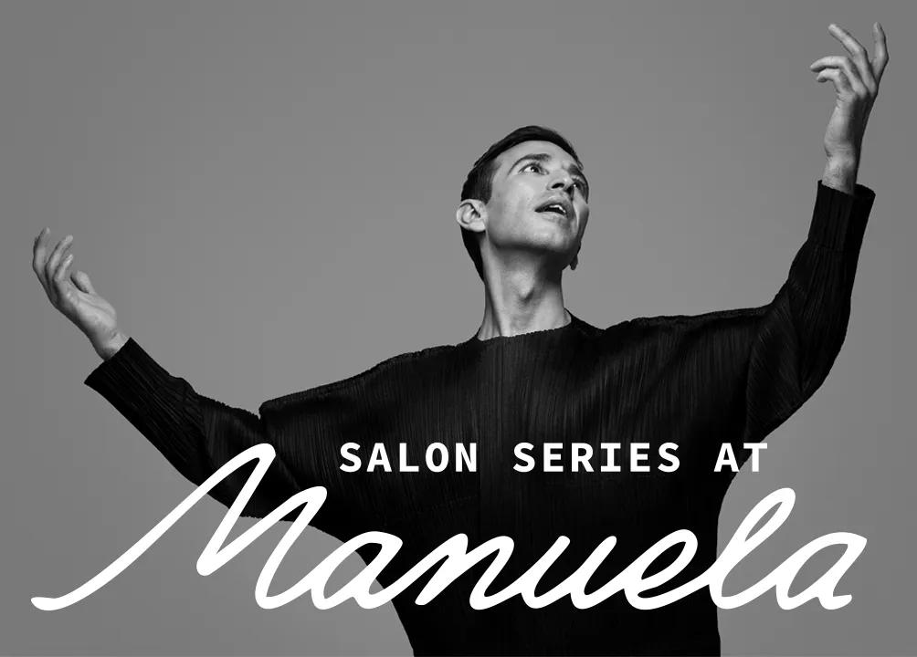 Hero image for event titled Salon Series at Manuela: Anthony Roth Costanzo performs ‘GLASS / HANDEL’ 