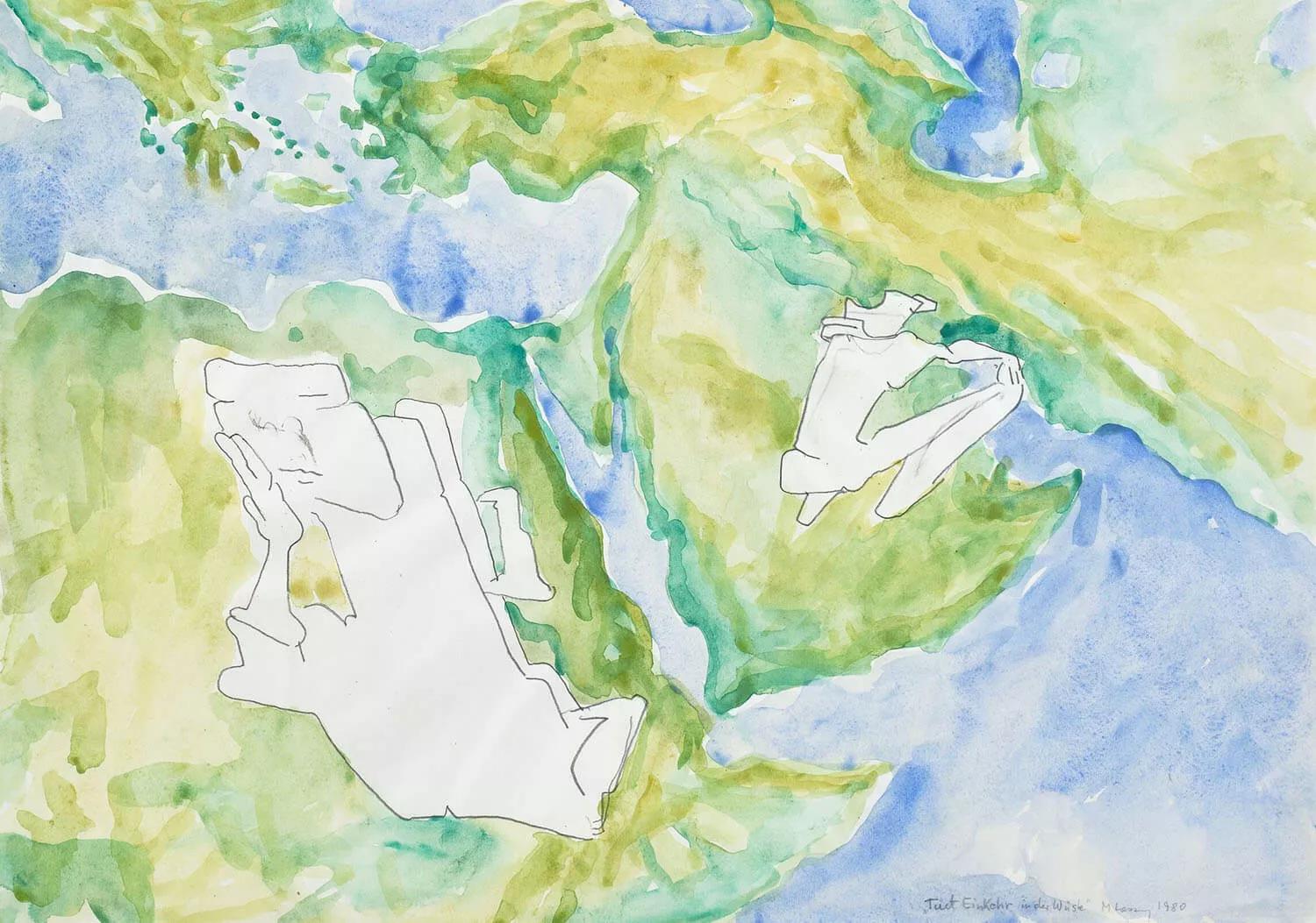 Image for exhibition titled ‘I searched for reality that was more fully in my possession than the exterior world...I found it waiting for me in the body house in which I dwell, realest and clearest reality’—Maria Lassnig