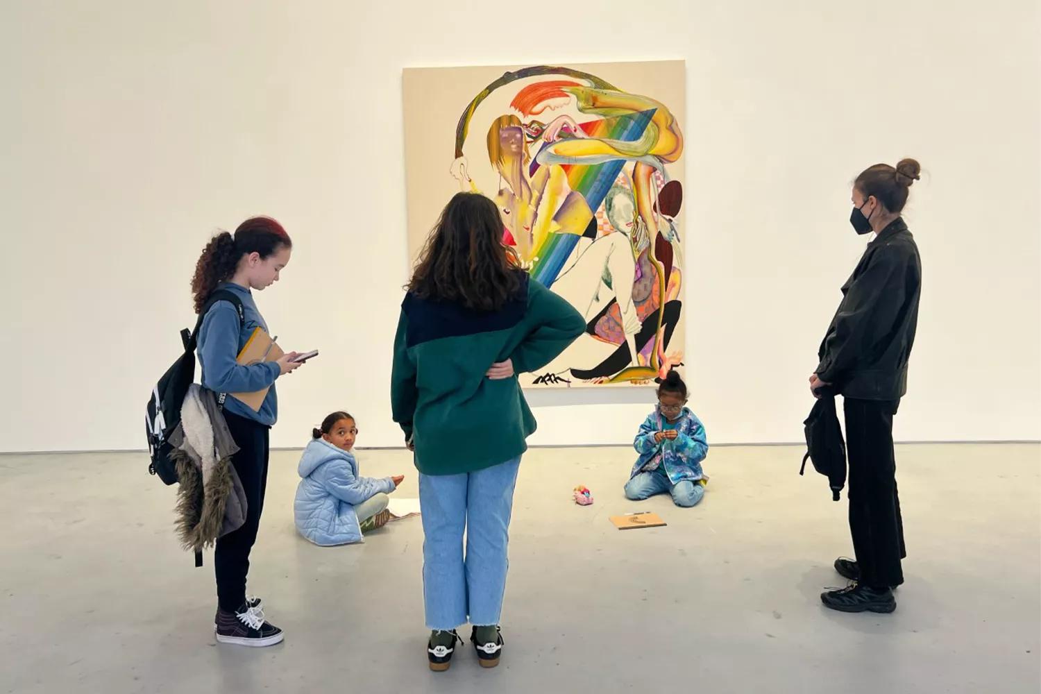 Hero image for article titled Recent Learning Events in the Exhibition: ‘Christina Quarles. In 24 Days tha Sun’ll Set at 7pm’