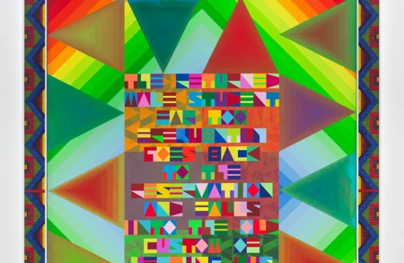 Thumbnail image for exhibition titled Jeffrey Gibson<br>the space in which to place me