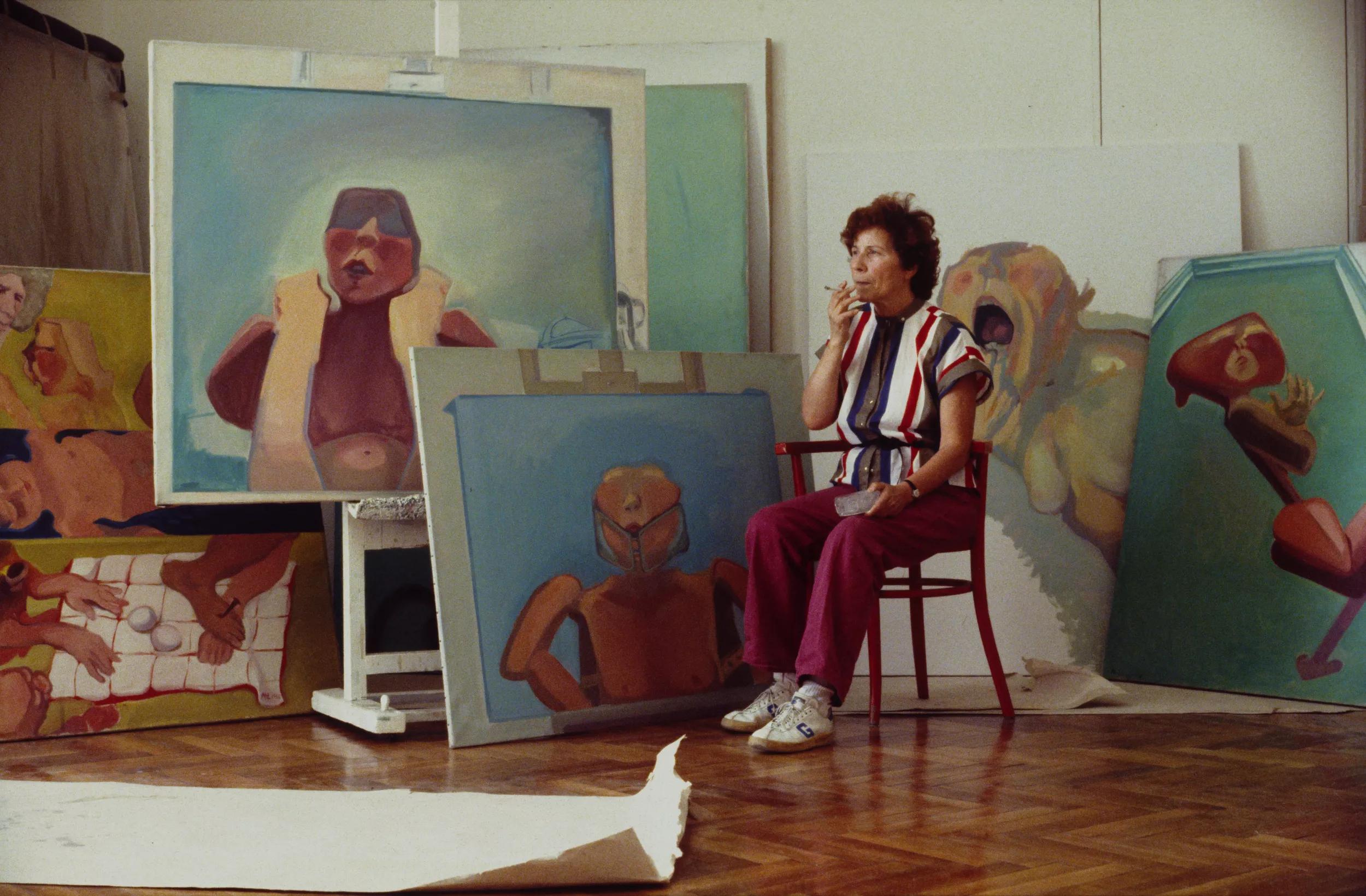 Hero image for event titled Opening Reception: ‘Maria Lassnig. Self with Dragon’