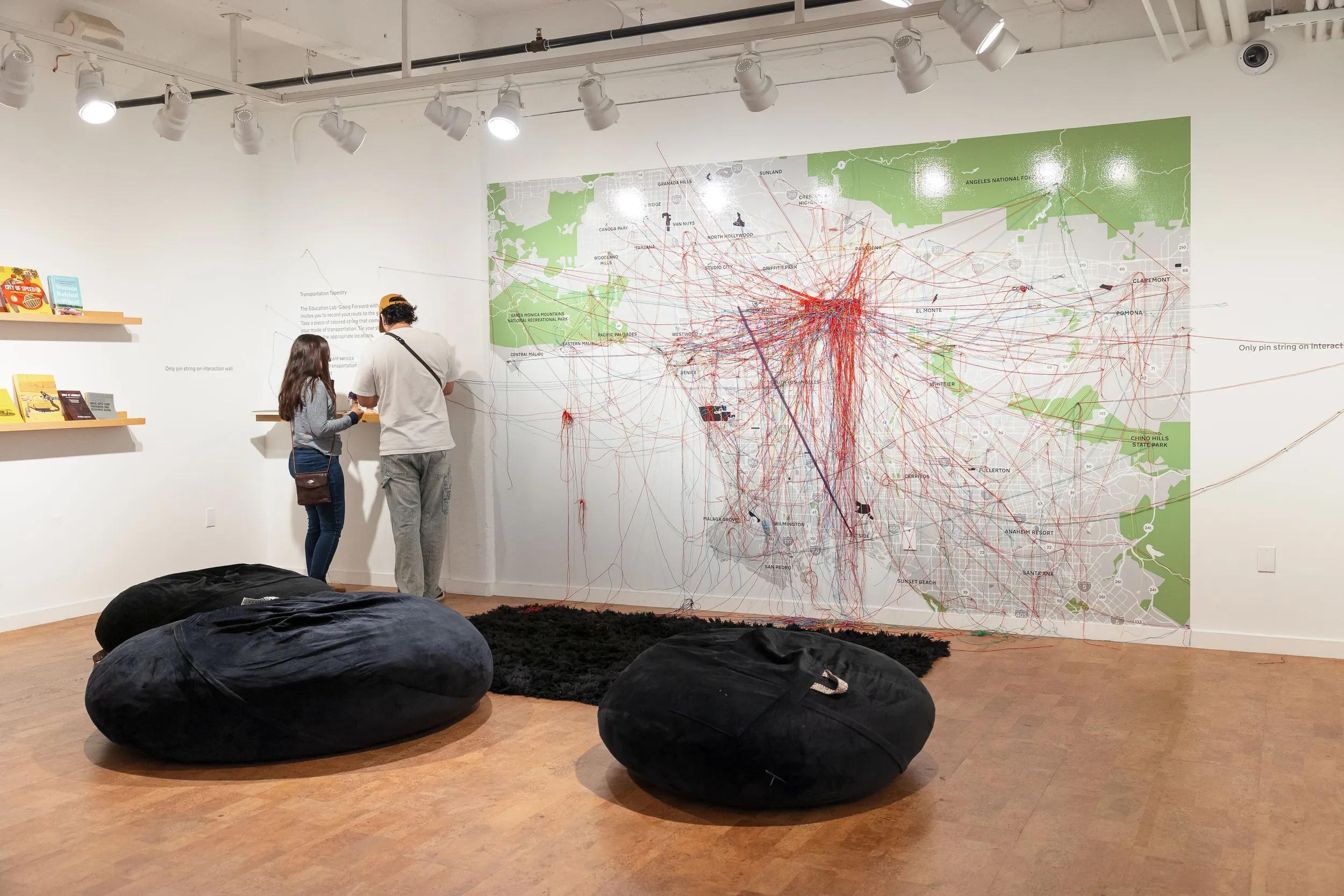 Installation view, Education Lab: ‘Going Forward with No Brakes,’ Hauser & Wirth Downtown Los Angeles, 2024. Photo: smg photography | Sarah M. Golonka