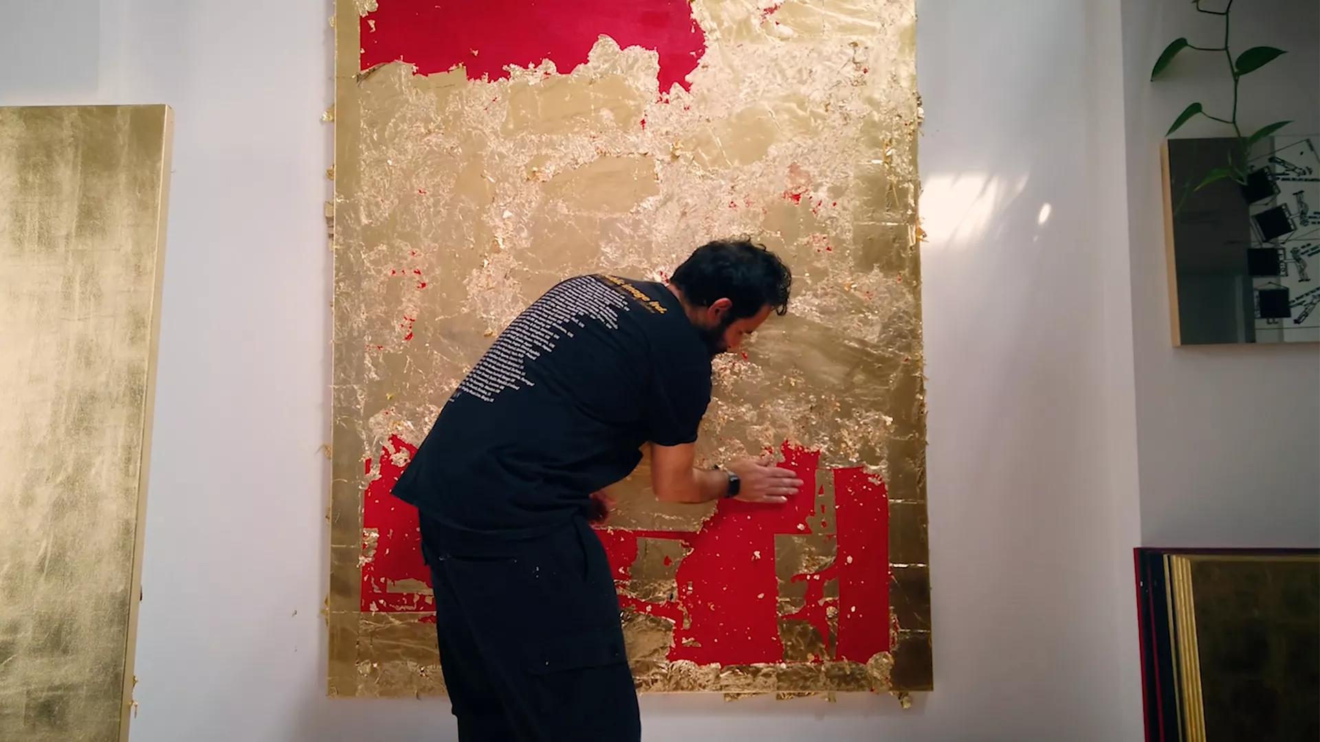 Hero image Ursula Hero titled Stefan Brüggemann: Untitled Action (Gold Paintings)